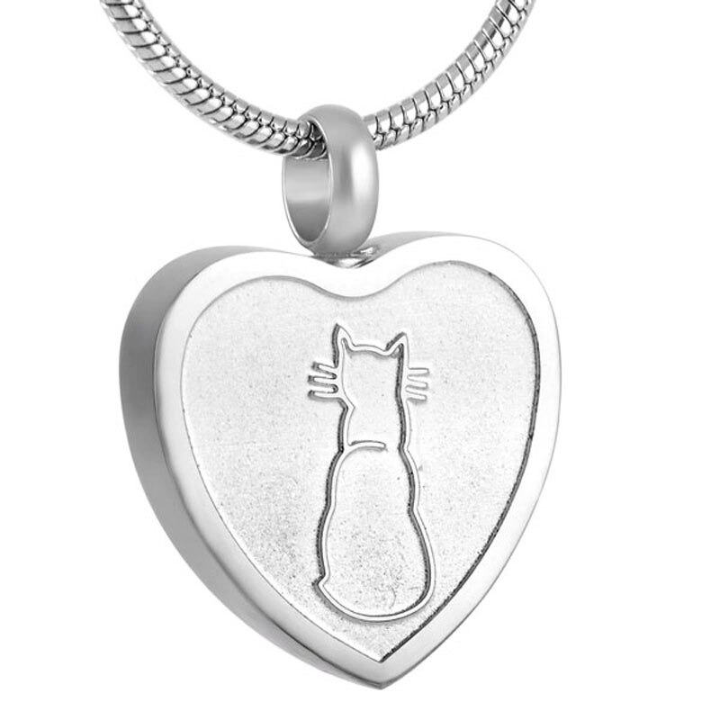 Cat Heart Silver - Anfora urna cenizas personas Chile