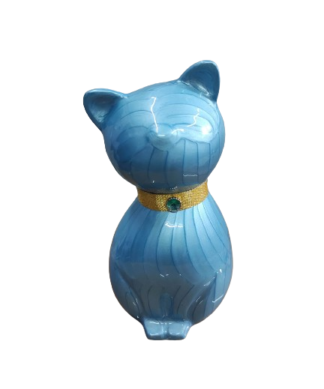 Pearl Cat Light Blue - Anfora urna cenizas personas Chile