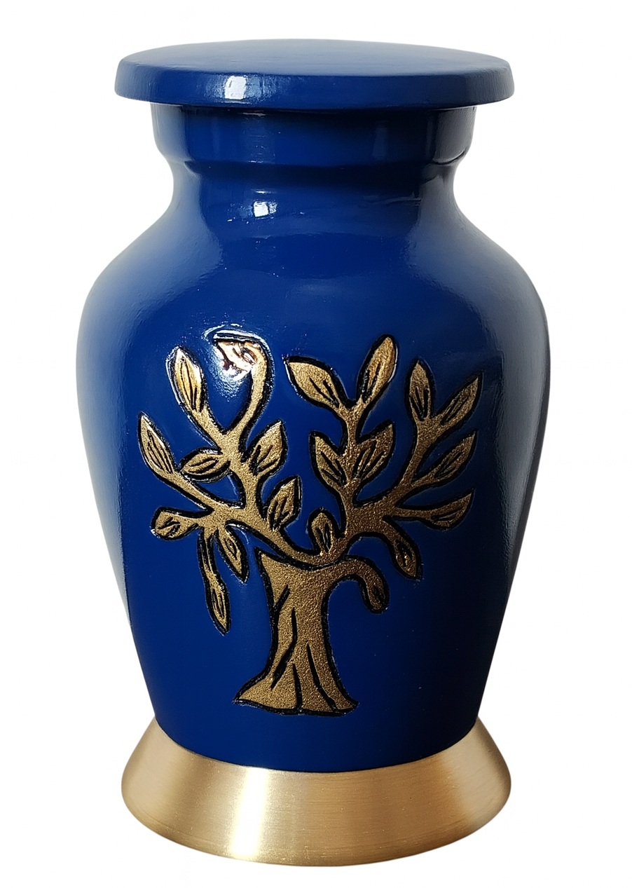 Tree of Life Pearl Blue - Anfora urna cenizas personas Chile