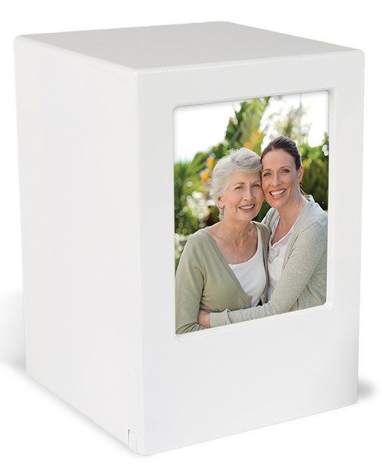 MDF Foto White - Anfora urna cenizas personas Chile