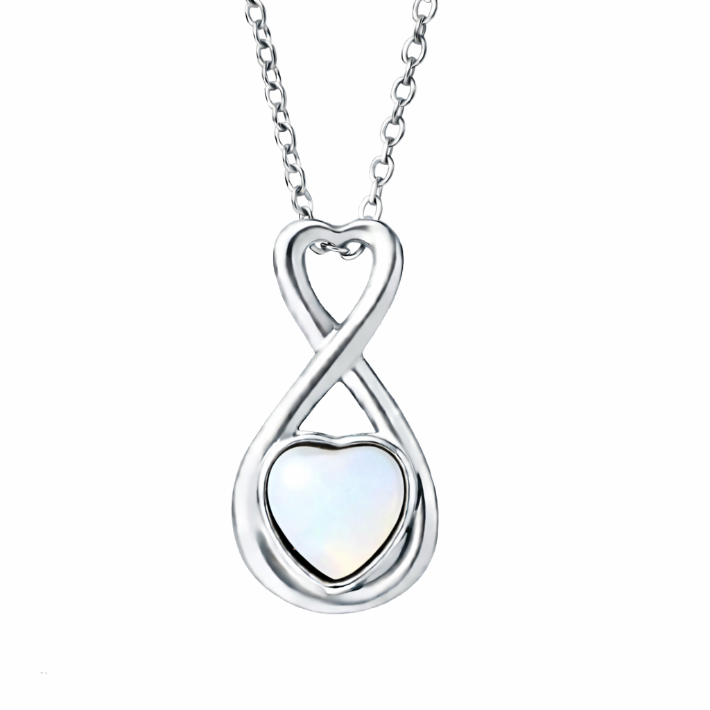 Infinite Heart Moonstone - Joya relicario cenizas mascotas Chile